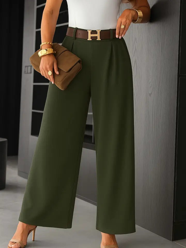 Pantalon large en viscose