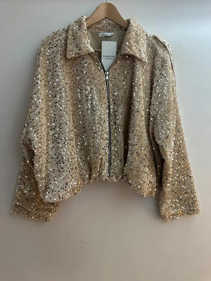 Veste en velours avec sequins