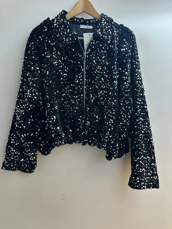 Veste en velours avec sequins