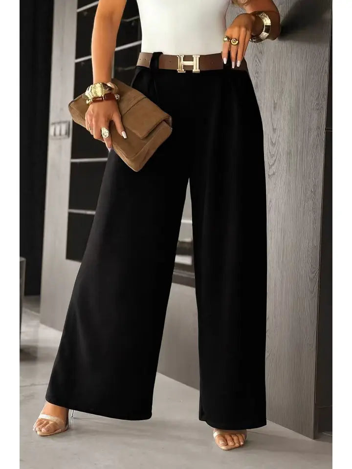 Pantalon large en viscose