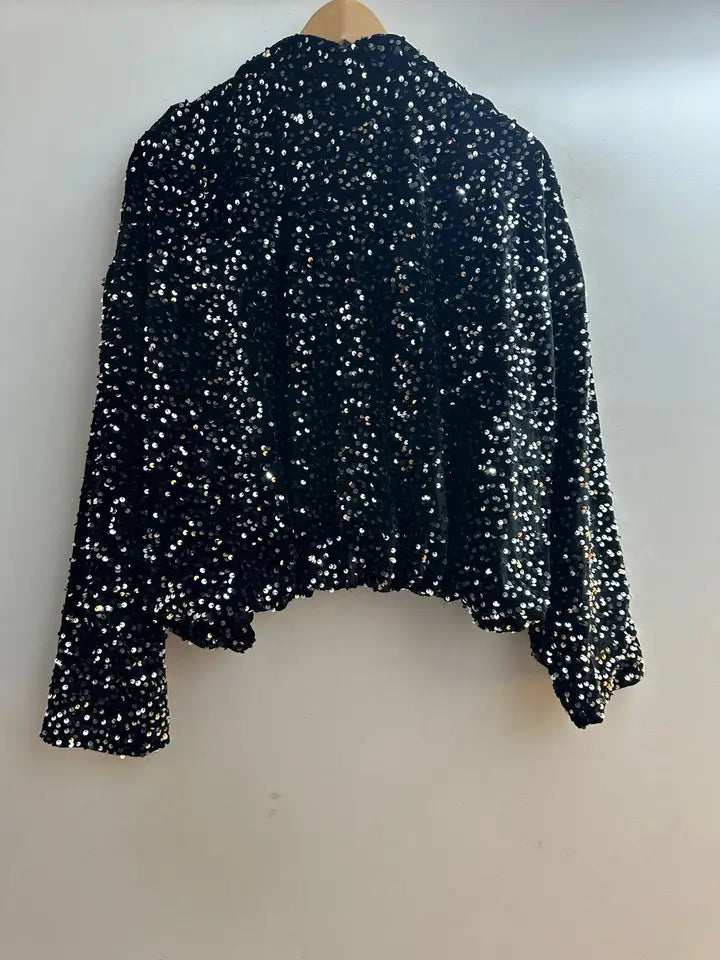 Veste en velours avec sequins