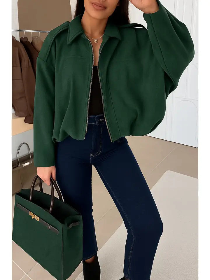 Veste large en suédine