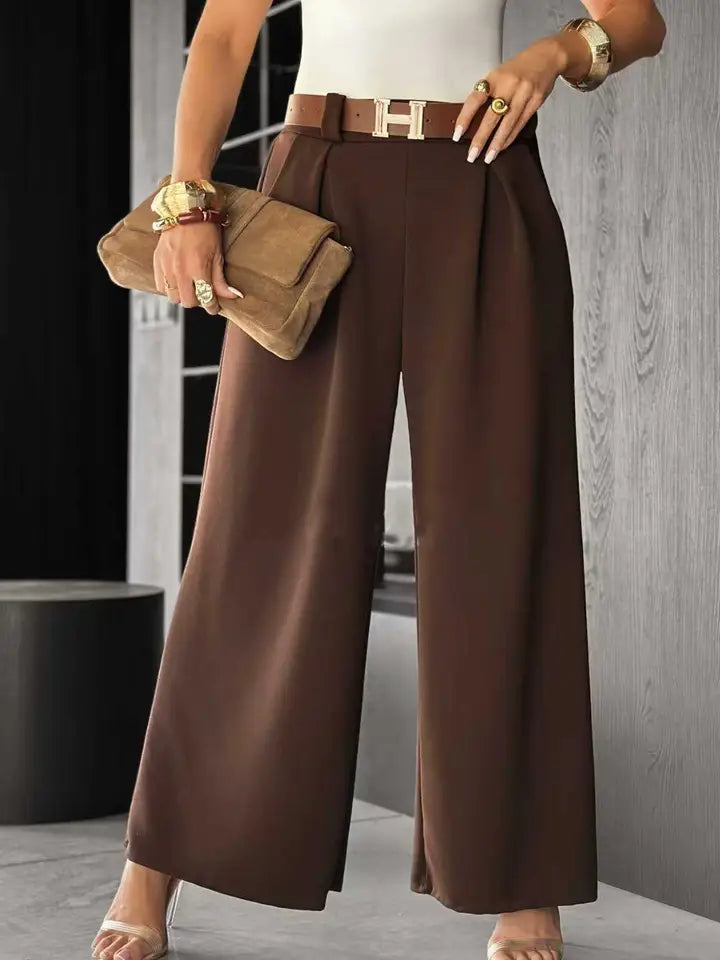 Pantalon large en viscose