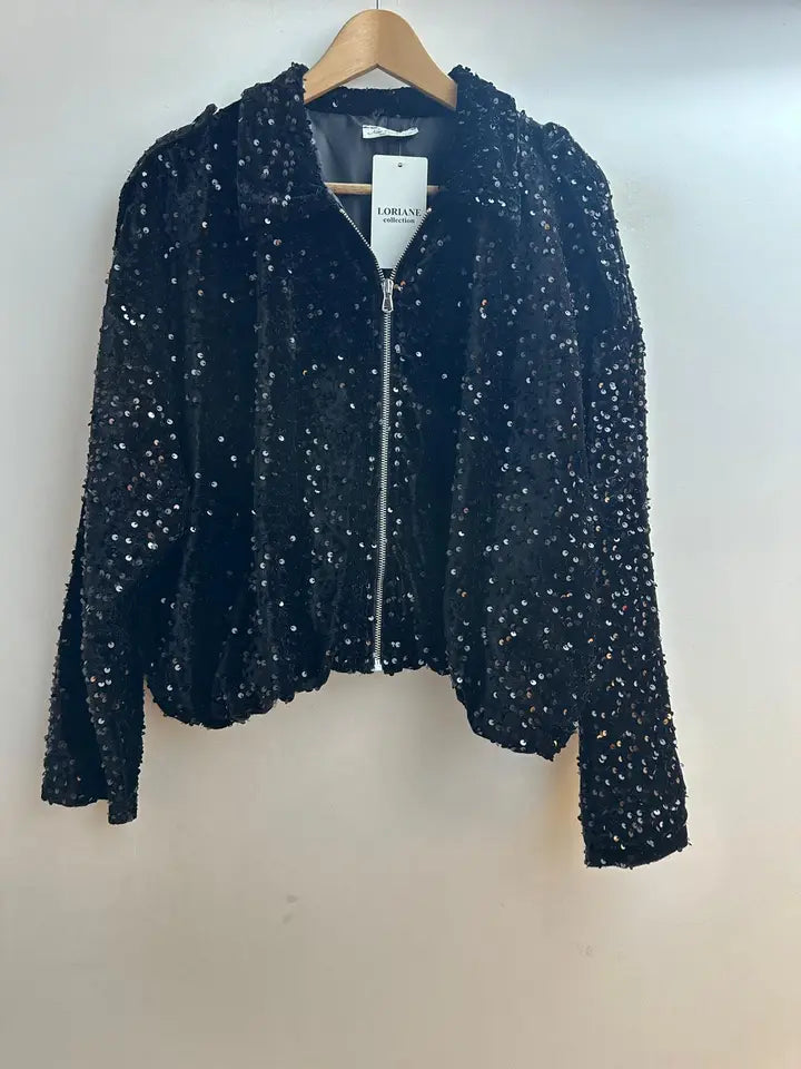 Veste en velours avec sequins
