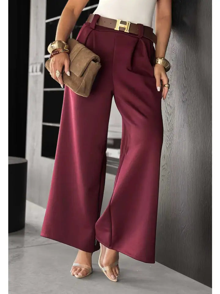 Pantalon large en viscose