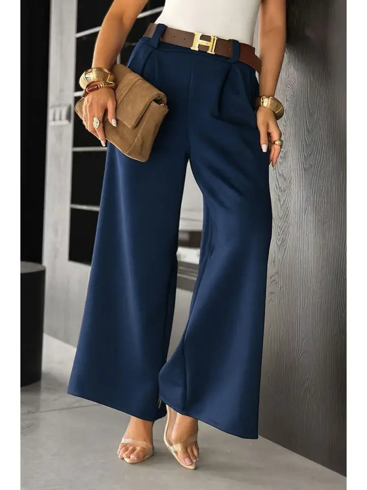 Pantalon large en viscose